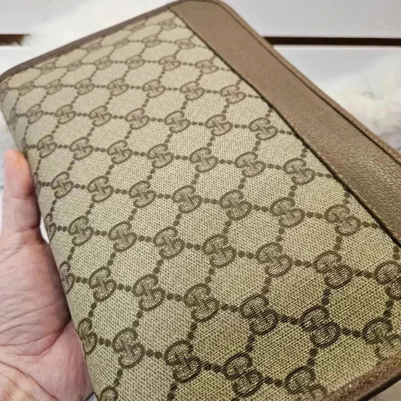 Brown PVC  Monogram Clutch - Picture 9 of 16